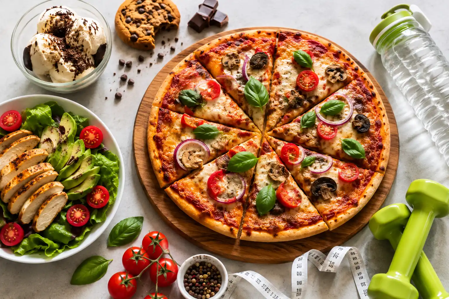 Healthy family meal preparation with fresh ingredients