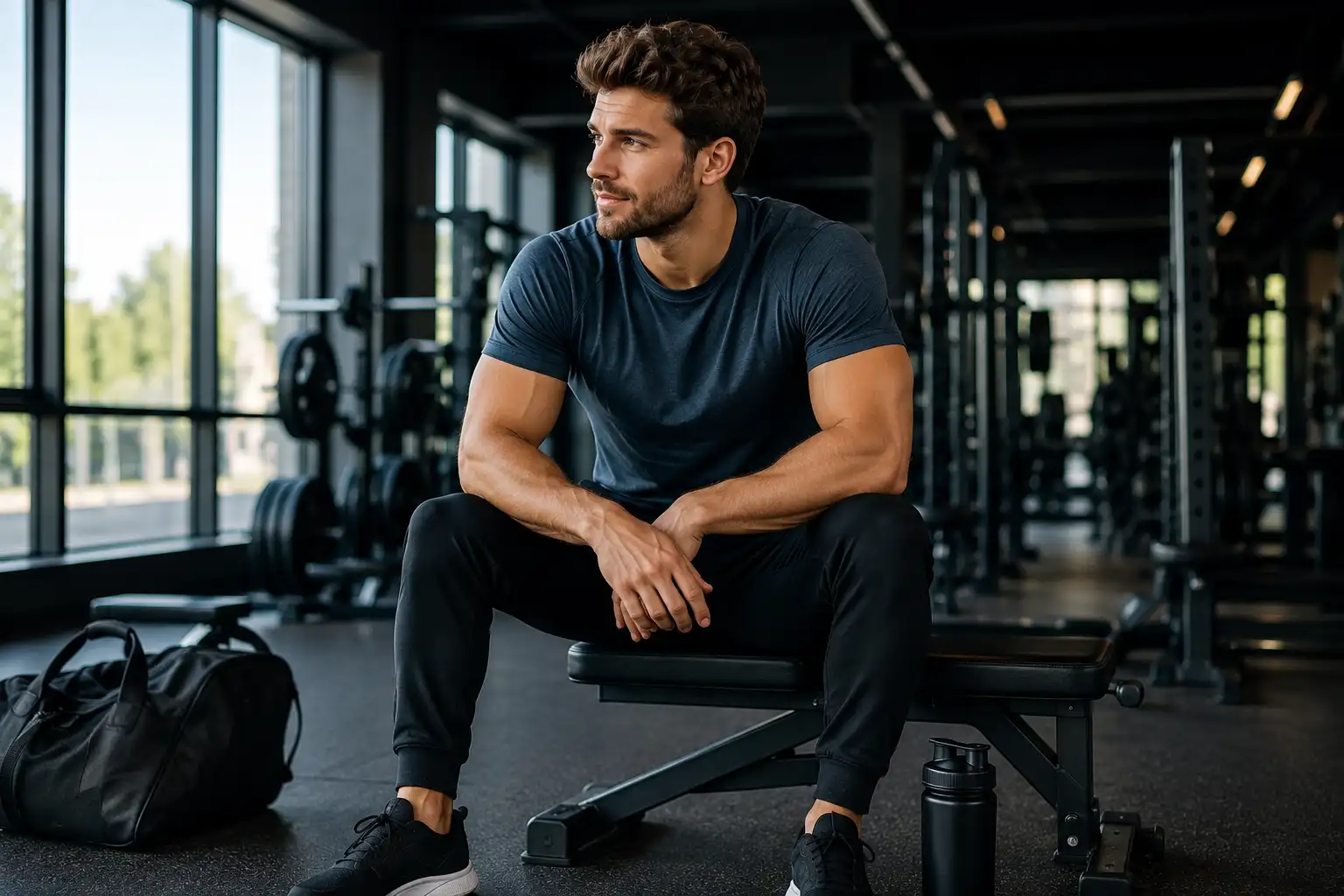 Person exercising with proper form showing correct technique