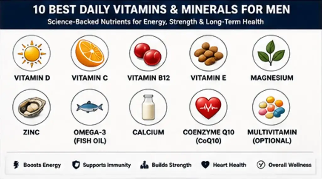 10 best daily vitamins and minerals for men overview