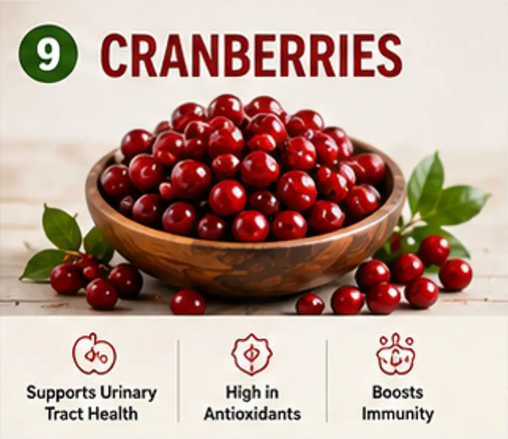 Fresh cranberries rich in antioxidants and seasonal nutrition