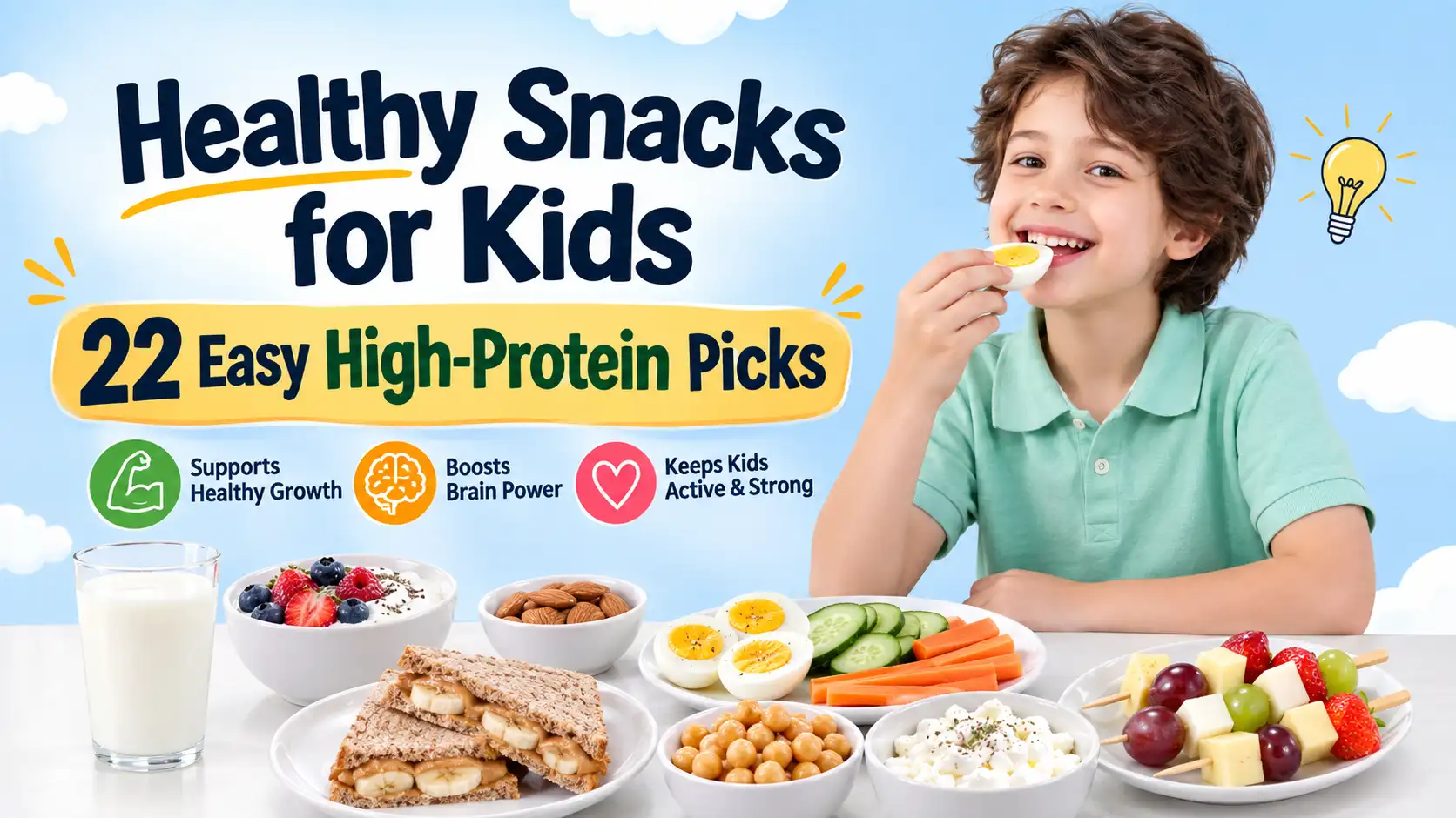 Healthy Snacks for Kids: 22 Easy High-Protein Picks