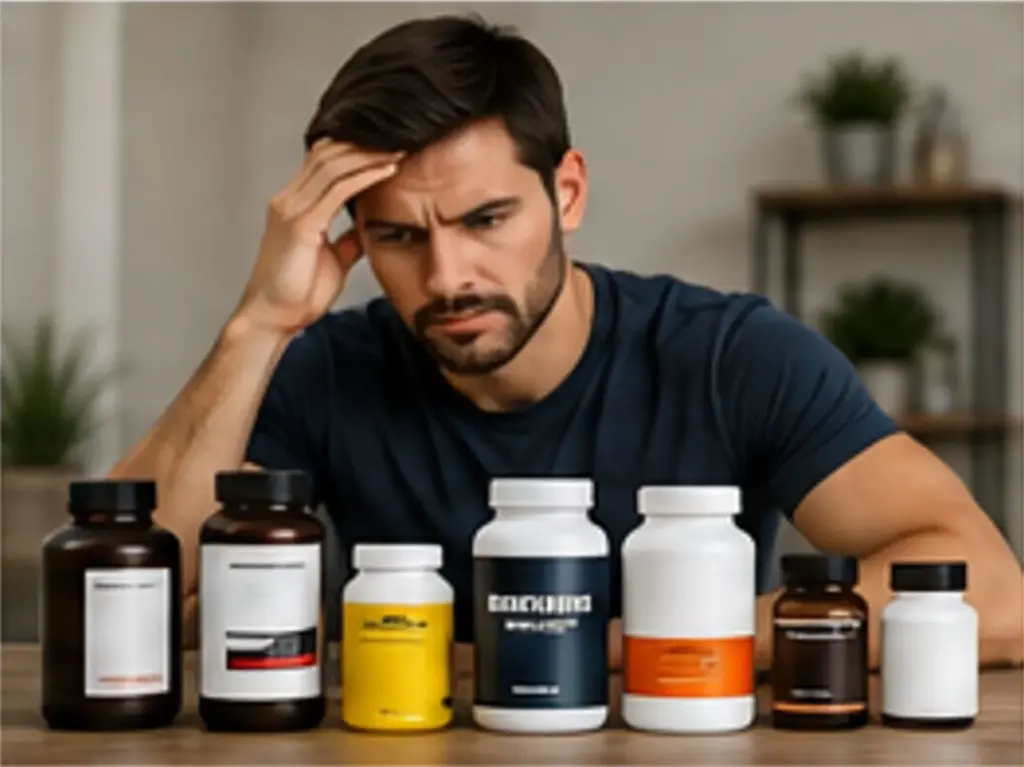 Man confused about choosing and combining vitamin supplement