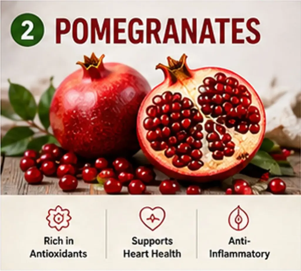 Winter pomegranates packed with antioxidants and heart-supporting polyphenols