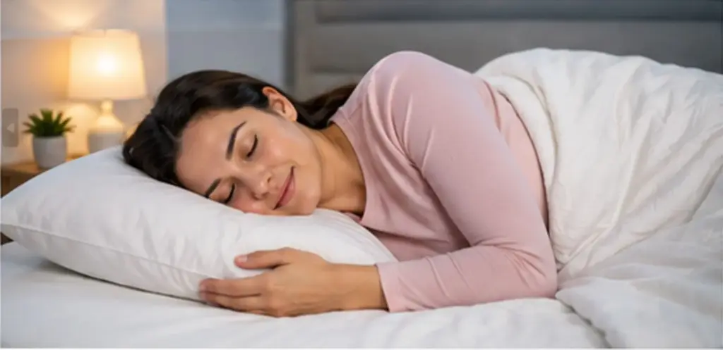 Woman sleeping peacefully after a relaxing massage session