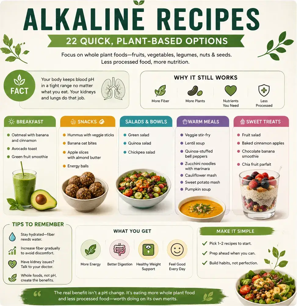 alkaline recipes guide with plant based foods recipe categories and healthy eating tips